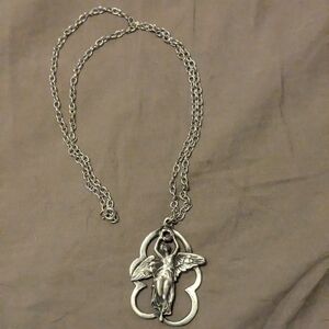 Angel pendant and chain - vintage
